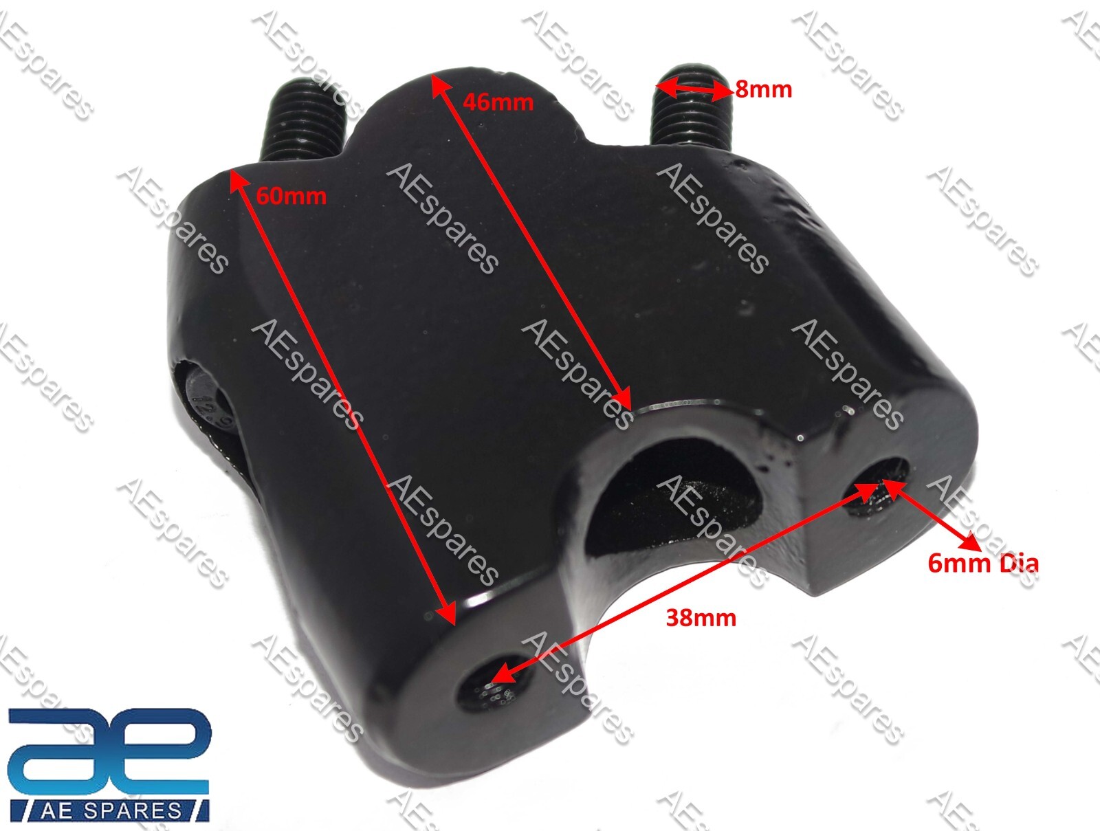 For Royal Enfield Interceptor 650cc Risers 45mm Black