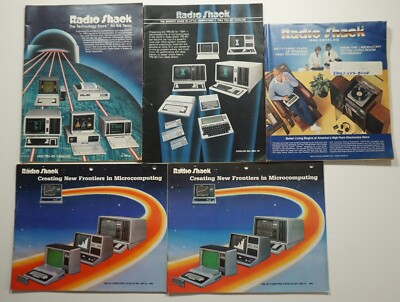 Vintage Radio Shack 5 Catalog Lot 1984 #367 TRS-80 Catalogs 1981 1985 Computers