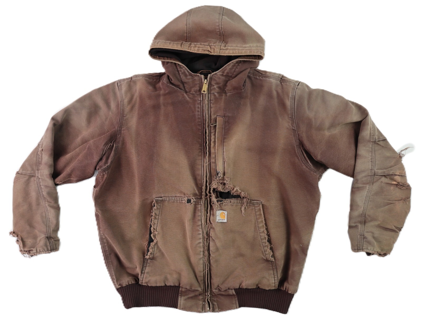 Carhartt ブラウン Loose Fit ジャケット CARHARTT 103371 US Men's XL Brown Fleece Lined Armstrong