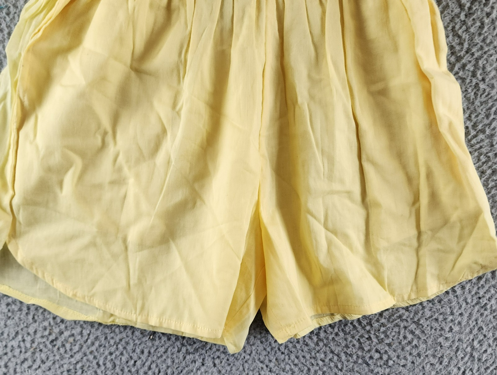 AQUA Pull On Shorts Women's Large Yellow Solid Side Pockets Elastic Waistband - Picture 3 of 13