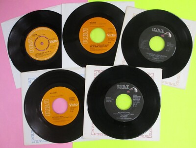 5X Harry NILSSON 45 Lot: I Guess The Lord/Without You/Everybody's+  M-/NM  #2578