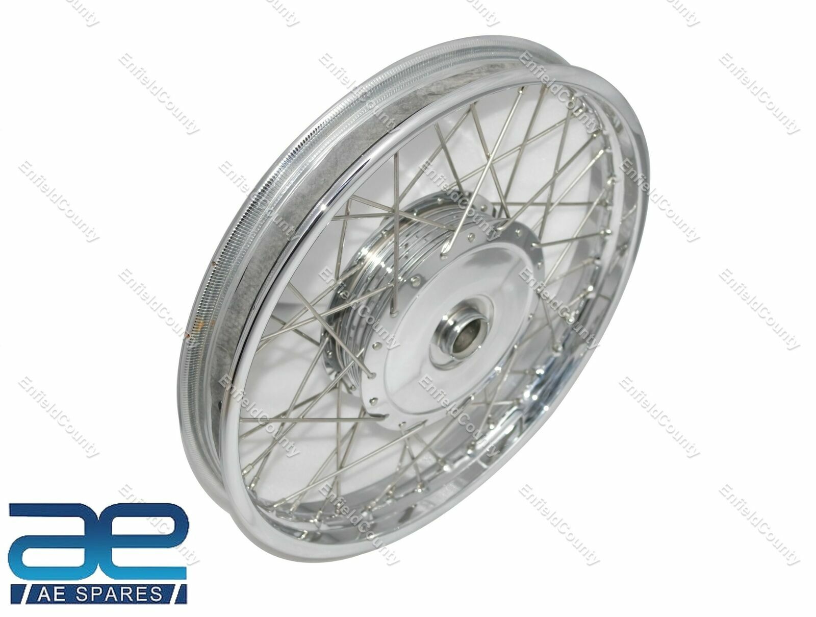 For Royal Enfield Classic 350 500 19" Front Wheel Rim Chrome With Hub & 40 SS Spokes  