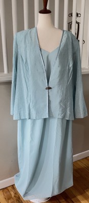R&M Richards 2 Piece Green Formal Dress  Sz 20 W
