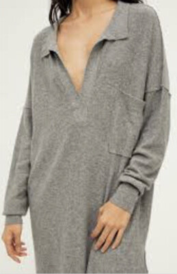 

Платье макси из кашемира Free People Dana, свитер оверсайз, серый Хизер, S, НОВИНКА, Heather gray