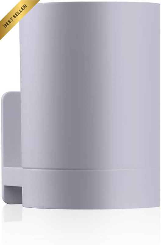 Wall Mounted Toothbrush Holder, No Drilling Non-Marking Sticker (Grey)