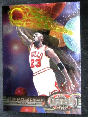 Michael Jordan 1997-98 Metal Universe Flaming Ball Jam Card