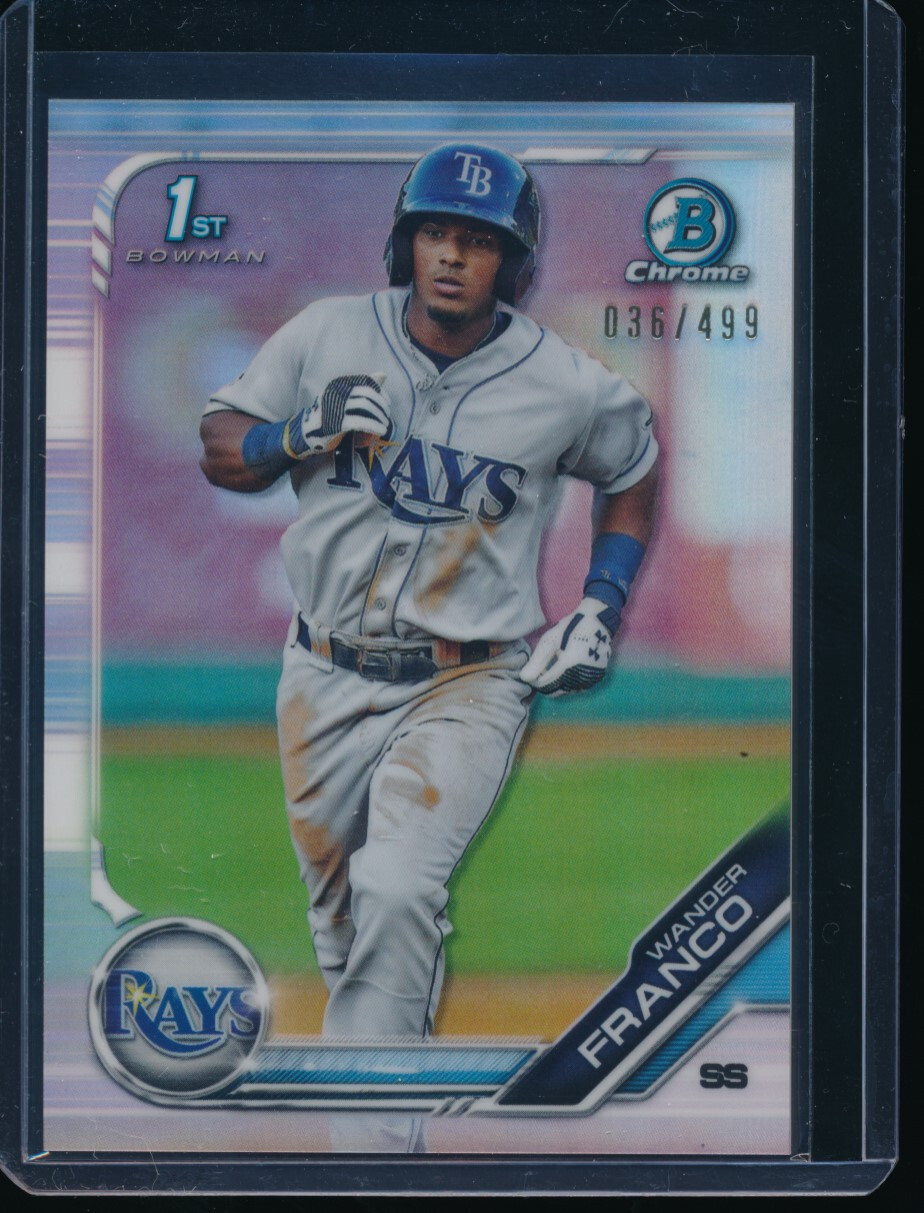 その他 2019 bowman chrome Wander Franco ref 499 2019 BOWMAN SKY BLUE /499 WANDER FRANCO RAYS | eBay