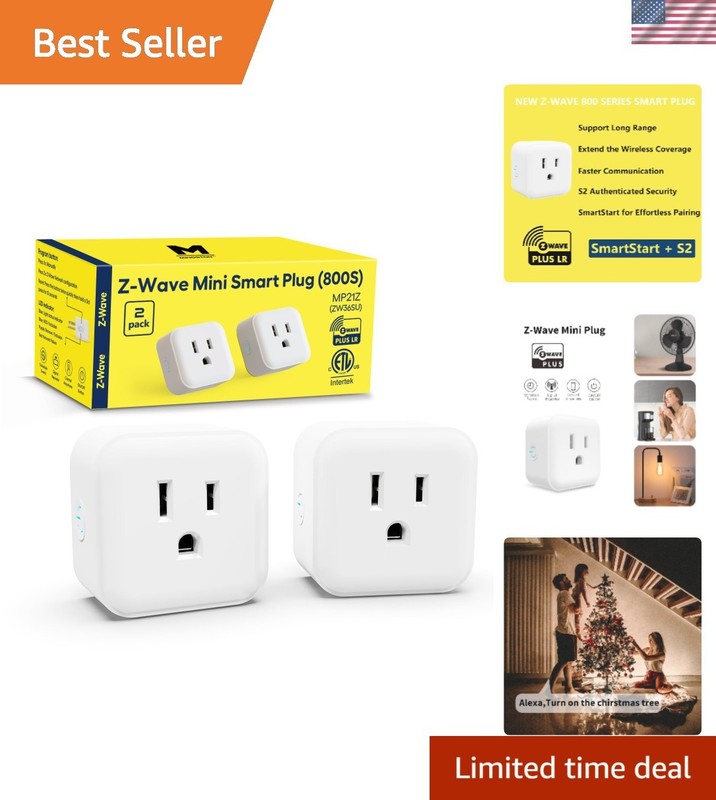 Z-Wave Outlet with Repeater Function - Wireless Control for Small