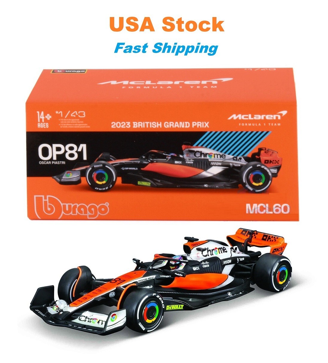 McLaren F1 Team #81 Oscar Piastri Formula One F1 British GP