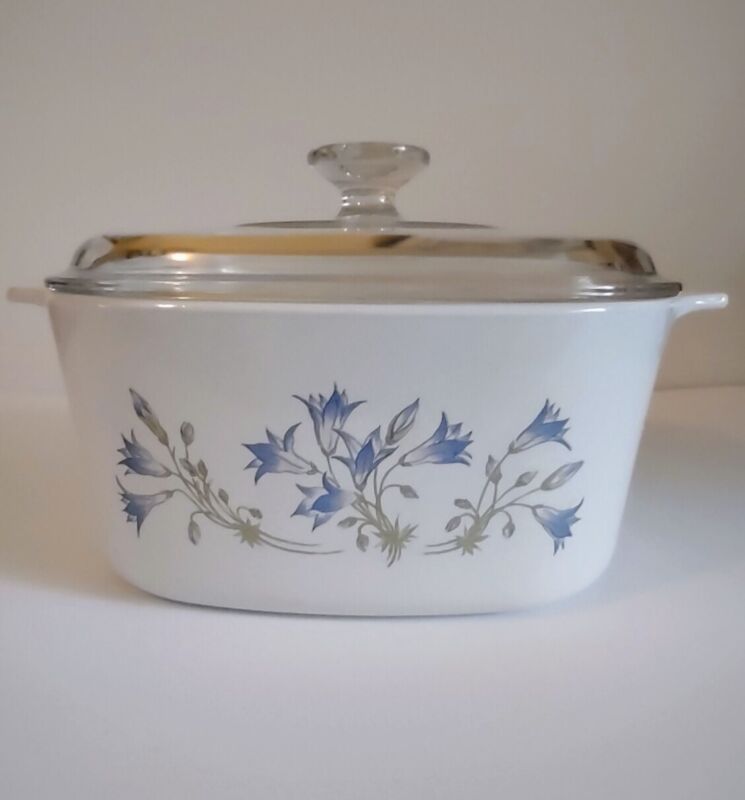 Vintage Corning Ware BLUE DUSK A-3-B 3 Quart Covered Casserole With Pyrex Lid