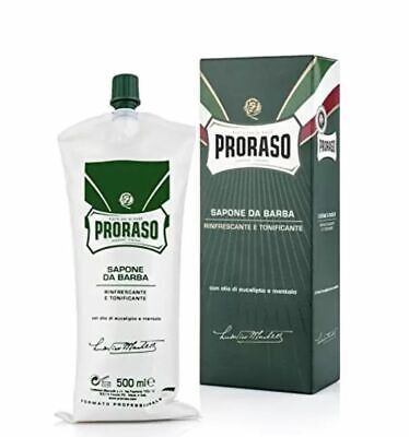 Proraso 500ml XL Menthol and Eucalyptus Shave Cream - barber size large bladder