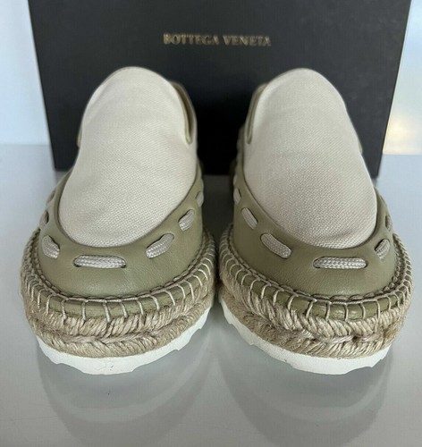 Pre-owned Bottega Veneta $620  Women's Slip-on Espadrilles Shoes 10 Us (40 Euro) 578386 In Oregano/plaster
