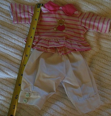 12-13-14 in slim doll 2pc LOT 1 top 1 pants Play clothes very nice condition