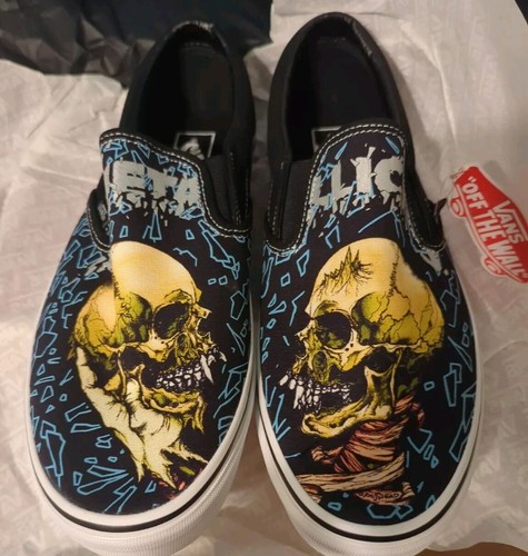 Pre-owned Vans Slip-on Metallica Black Album 30th Anniversary Men's Shoes 12 In Box