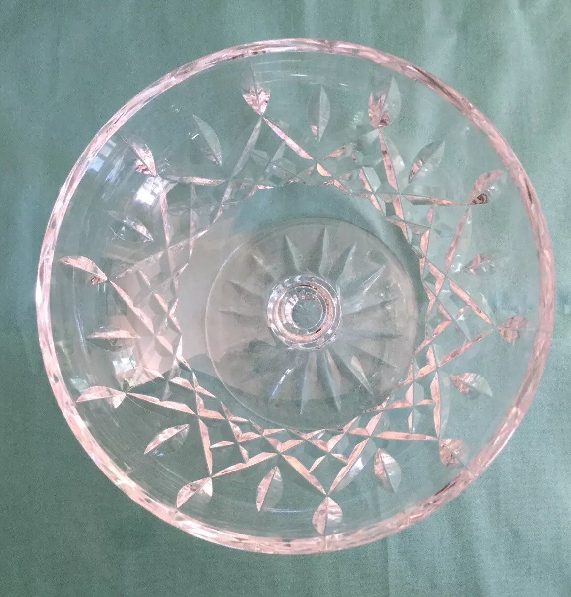 Waterford Crystal Cut Glass Signed 6 1/4” Footed Bowl