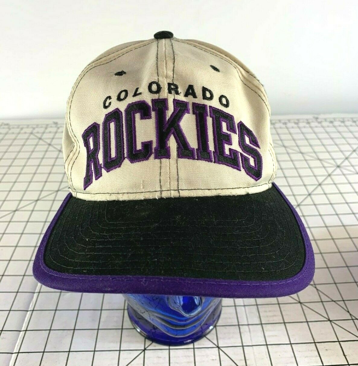 Vintage 90s Grunge Colorado Rockies MLB Baseball Script Snapback