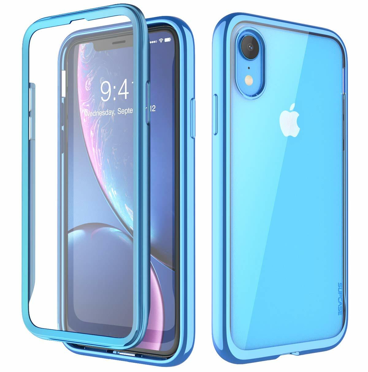 For iPhone XR Case, SUPCASE [UB Electro] Clear Plating Cover w/ Screen
