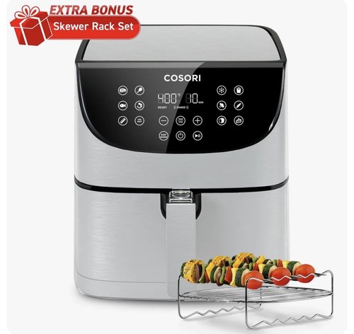 COSORI Pro Gen 2 5.8-QT Air Fryer, Large 13-in-1 Touch Screen, Light Gray