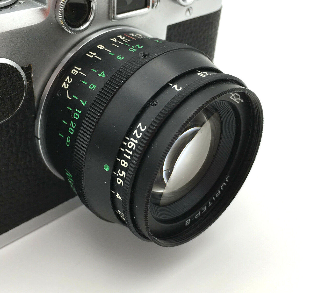 Jupiter-8 LTM Leica Thread Mount 50 mm F:2 Lens Black Sonnar Jupiter-8 LTM Leica Thread Mount 50 mm F:2 Lens Black Sonnar