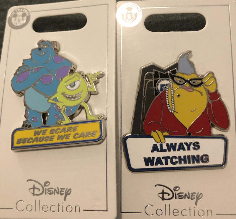 Disney Parks Monsters Inc. Sully Mike Roz 2 Pins