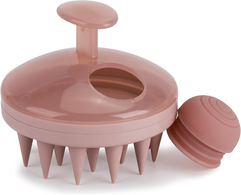Hair Scalp Scrubber Shampoo Brush with Dispenser, Silicone Head Scrubber Scalp M