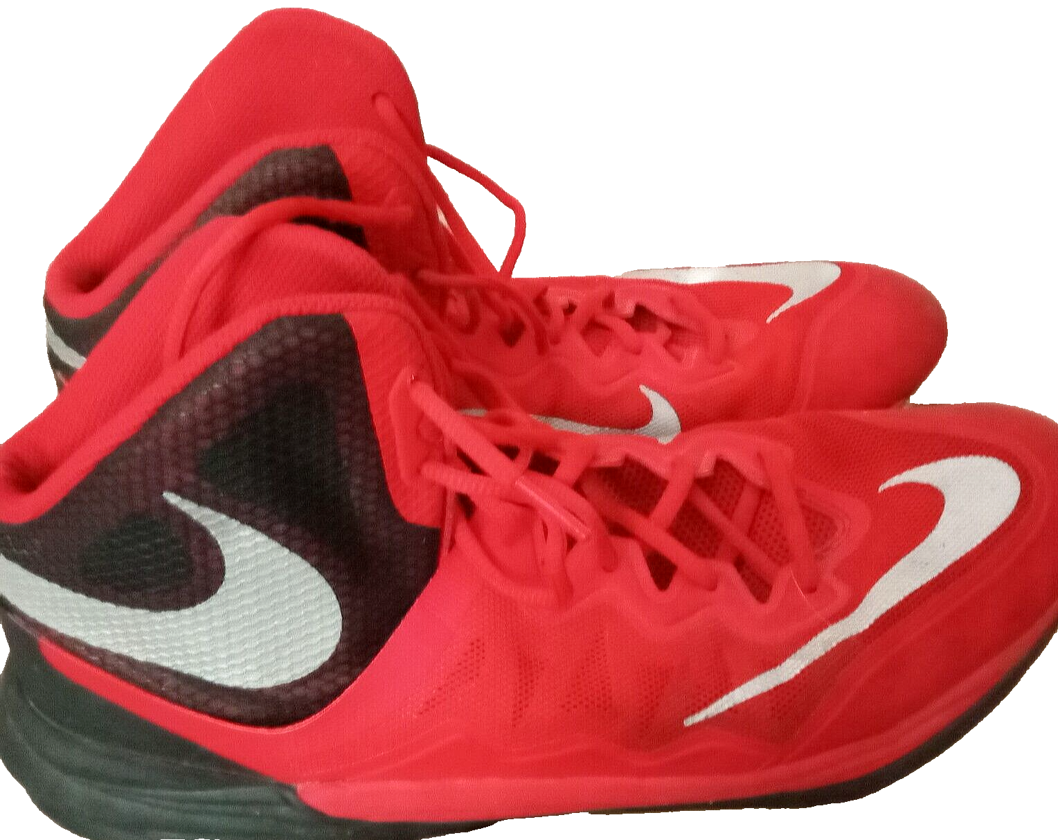 NIKE Prime Hype DF II Men's Size 12 Red Black Basketball