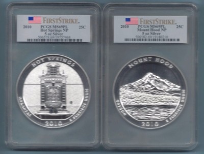 2010 - Complete Set of PCGS 5 oz Silver 