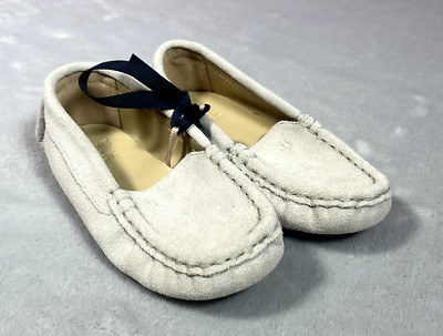 Janie and Jack Loafers Boys 9 Toddler Gray Suede Slip On Shoes Comfort Moccasin