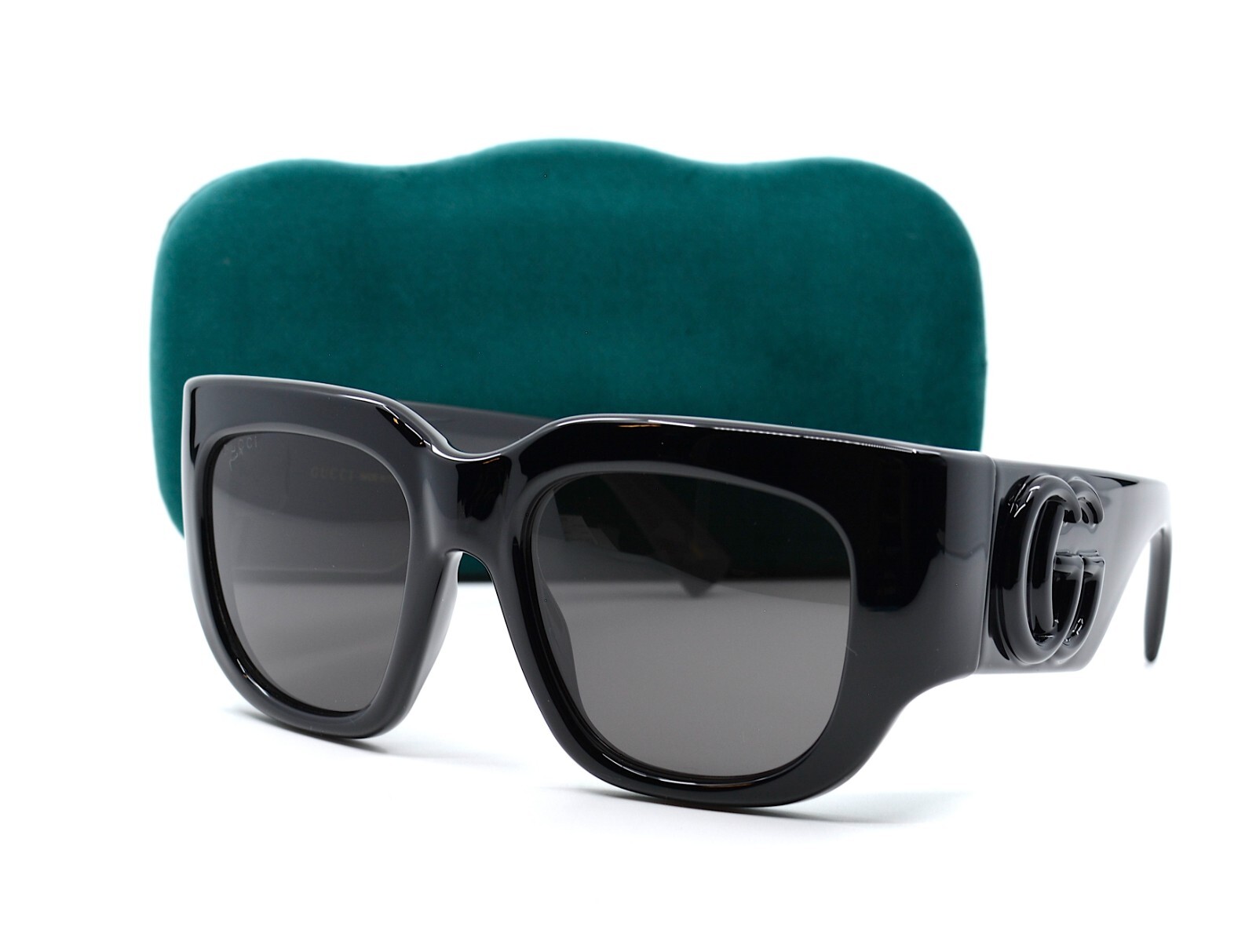 Pre-owned Gucci Gg1545s 001 Black Grey Authentic Sunglasses 53-20 In Gray