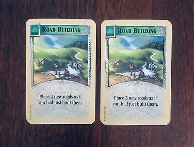 Catan ('Road Building' Development Card x2) Extra/Replacement Game Pieces