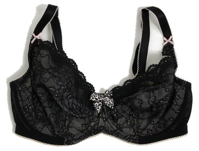 M & S Fun & Flirty Schwarz Non Gepolsterte Balconnet-BH Uk Größe 30C