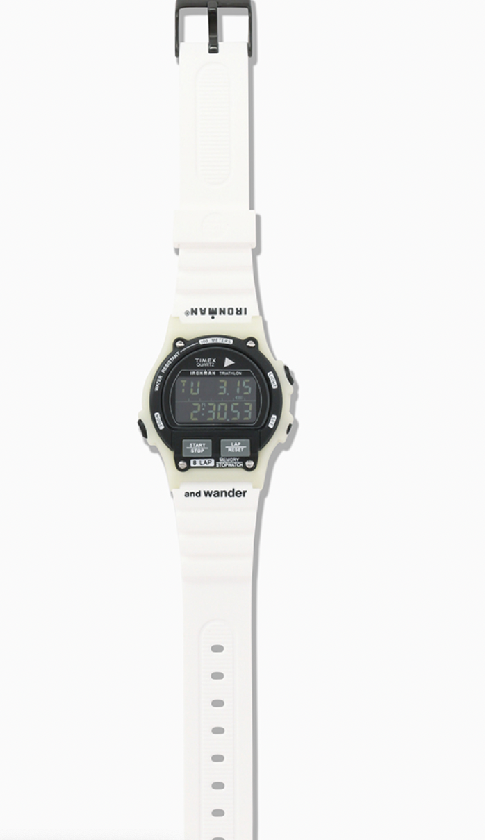 Pre-owned Timex 2024  × And Wander『ironman 8-lap』wristwatch Japan Limited White