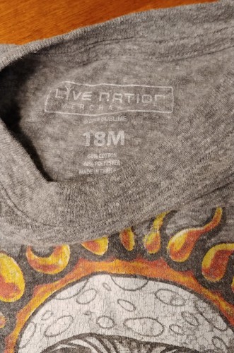 Sublime Band T-Shirt Toddler Infant Size 18M Gray Sun Livenation