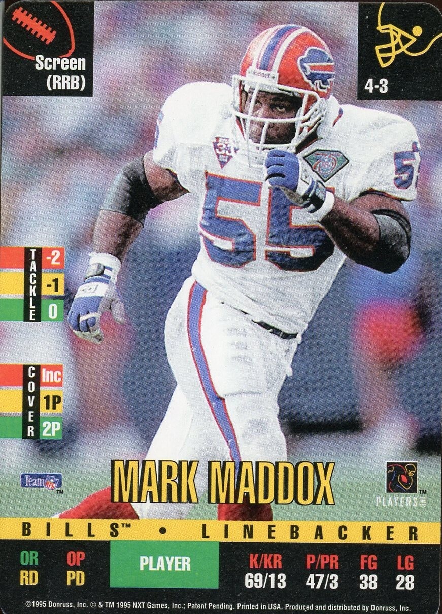 1995 Donruss Red Zone MARK MADDOX BILLS | eBay 1995 Donruss Red Zone MARK MADDOX BILLS | eBay
