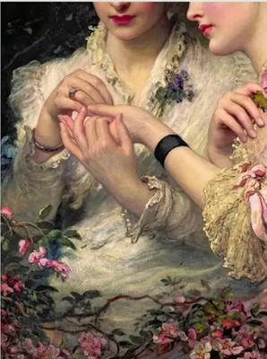 Victorian Trading The Secret Rambling Roses 12X16 Canvas Print 27Q