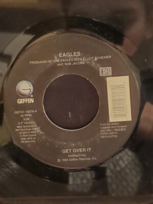EAGLES 7'' 45 RPM ''Get Over It'' LP and Live Versions VG condition
