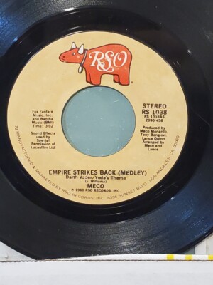 MECO 7'' 45 RPM ''Empire Strikes Back (Medley) & ''The Force Theme'' VG Condition
