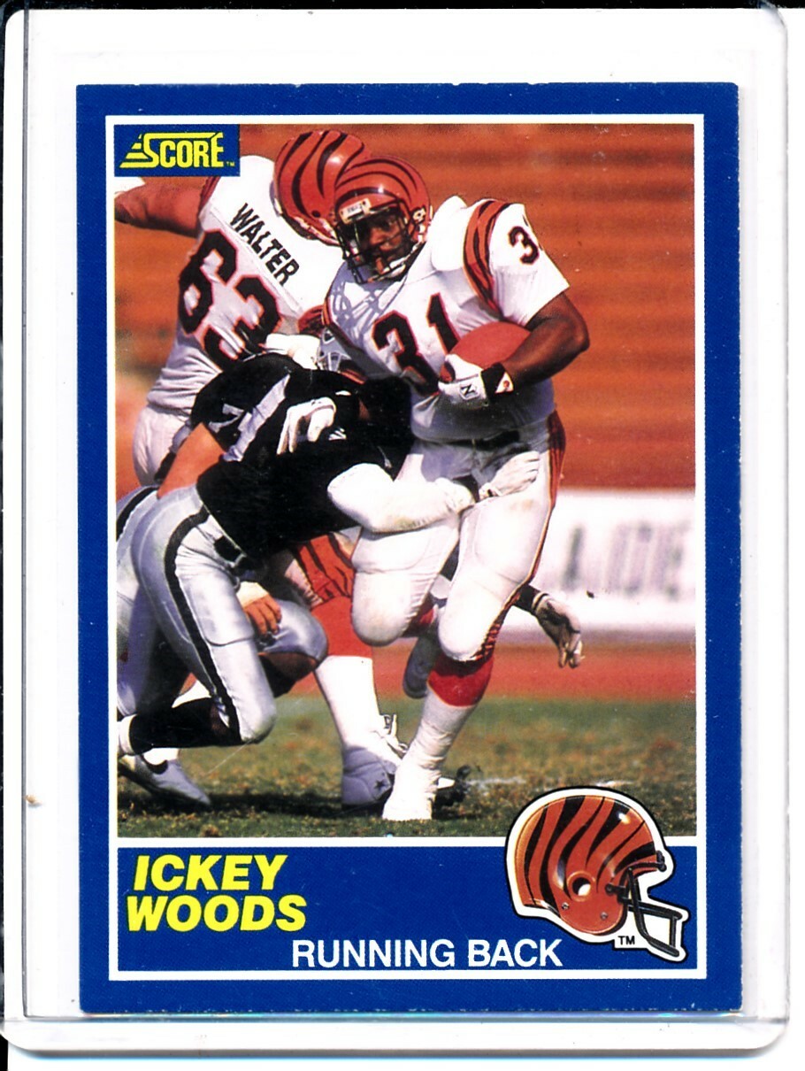 1989 SCORE ICKEY WOODS RC ROOKIE CARD #63 BENGALS ICKEY 1989 SCORE ICKEY WOODS RC ROOKIE CARD #63 BENGALS ICKEY