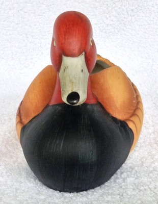 Hand Painted Decorative Ceramic Duck Planter - 9