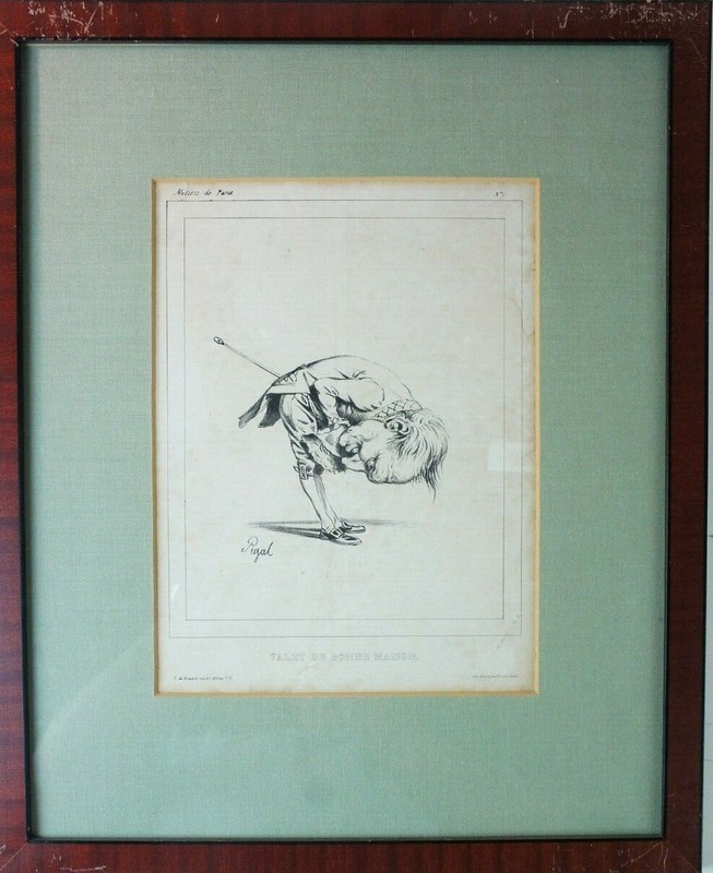  Edme-Jean Pigal Karikatur Lithografie Ca.1830 G6472