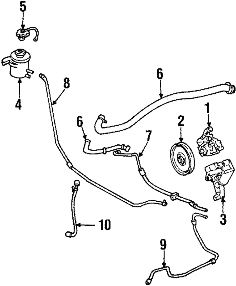 1999-2003 Ford Windstar Power Steering Pressure Hose 2F2Z-3A719-AA