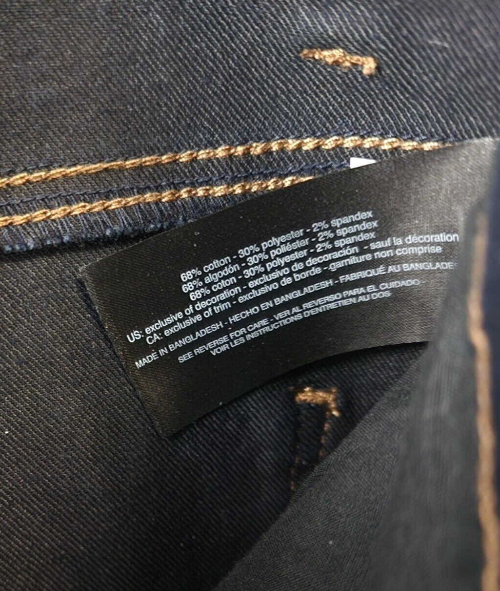 Gloria Vanderbilt Petites High-Rise Straight Leg Jeans Women's 10PS Rinse Noir~ - Picture 10 of 15