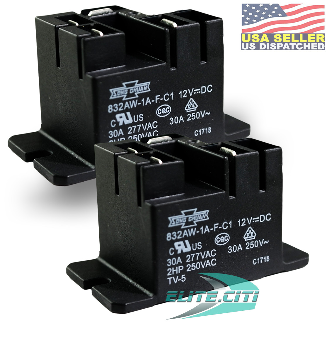 SONG CHUAN 832AW-1A-F-C1- SPST 20A 12VDC General Purpose Relay, SPNO | eBay