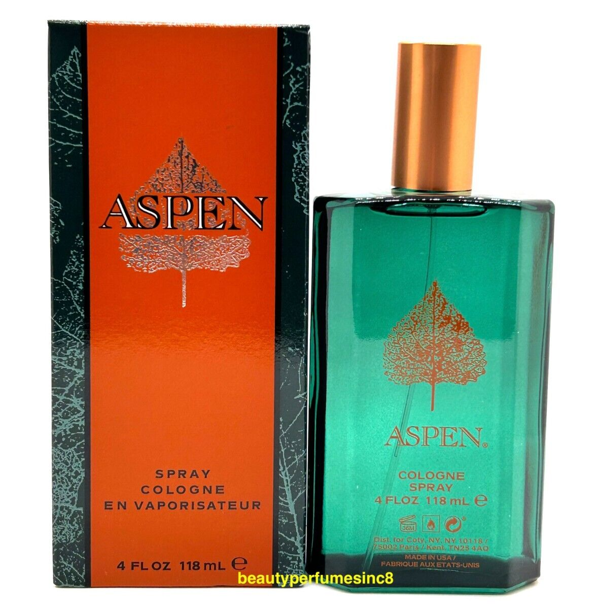 ASPEN by Coty for Men 4 oz Cologne Spray Brand New In Box
