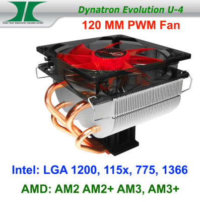 120MM Fan Copper Heat Pipes for Socket LGA775 115x 1366 AM2 AM3 Up to 130W TDP