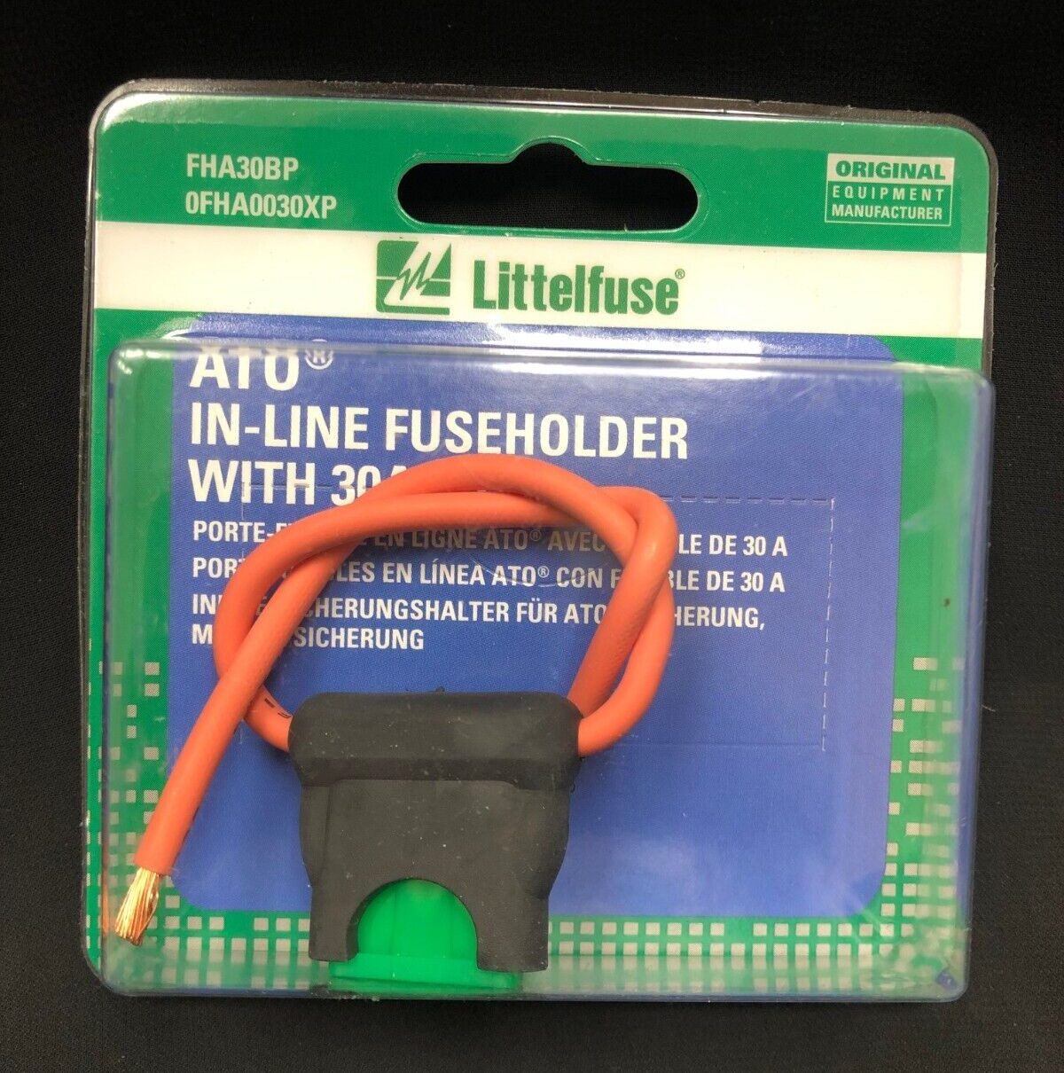 LittelFuse ATO In-line Fuse Holder FUSE0FHA0030XP, FHA30BP