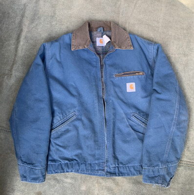 Carhartt デトロイトジャケット JB1215 carbon blue vintage carhartt jb1215 firm duck detroit jacket in carbon
