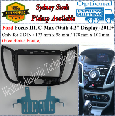 Fascia Fits Ford Focus III LW C-Max 2011 Kuga 2013 Escape 2012 Double Two 2 DIN