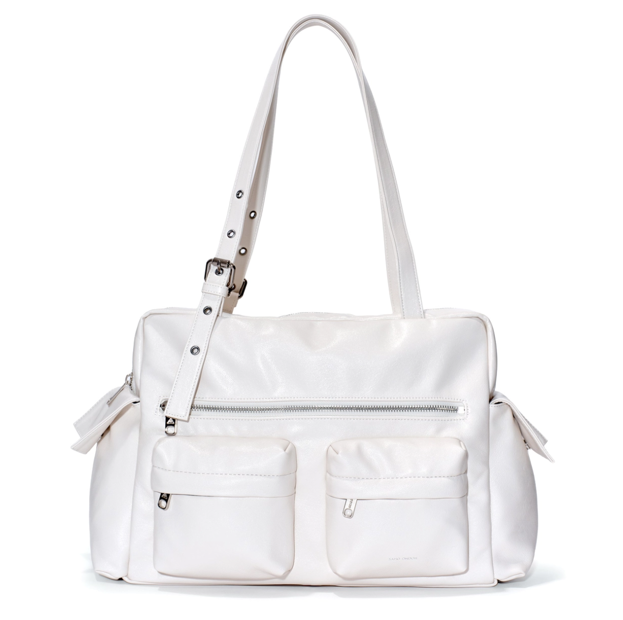 SAMO ONDOH pocket utility bag L goat cream / Shoulder Bag