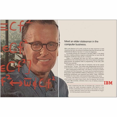 1968 IBM: Elder Statesman in the Computer Business Vintage Print Ad